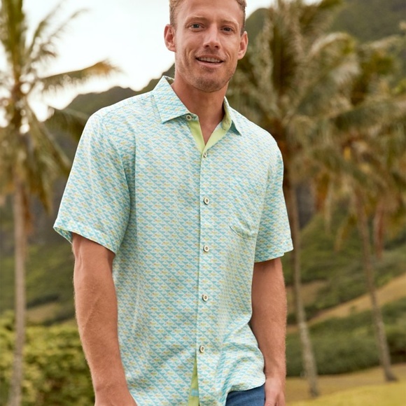 Tommy Bahama Men's Veracruz Cay Cocktail Mixer Short-Sleeve Shirt EUC - Picture 3 of 7